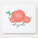 Recherche de fleur orange tapis souris Aquarelle