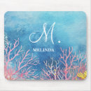 Recherche de motif marin tapis souris Bleu