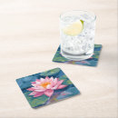 Recherche de fleur lotus dessous de verres Bleu