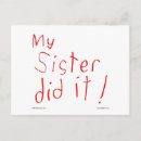 Recherche de petite soeur cartes postales Enfant