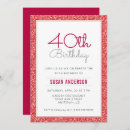 Recherche de rouge anniversaire invitations Tendance