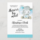 Recherche de éléphant baby shower invitations Bleu