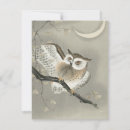 Recherche de hibou vintage vœux cartes Lune