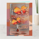 Recherche de poisson rouge vœux cartes Pour enfants