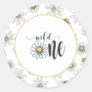 Recherche de marguerite sauvage autocollants Premier anniversaire de marguerite
