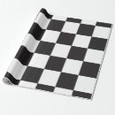 Recherche de damier noir et blanc papier cadeau Vérificateur
