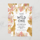 Recherche de pink gold safari anniversaire invitations Sauvage