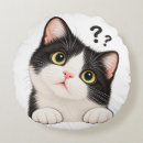 Recherche de smoking coussins Chat noir et blanc