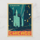 Recherche de affiche chicago cartes postales Illustration
