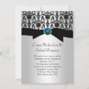 Recherche de damask mariage invitations Argent