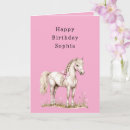 Recherche de chevaux blancs vœux cartes Girl