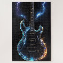 Recherche de guitare électrique puzzles Rocher