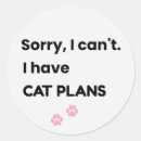 Recherche de citation drôle de chat autocollants Identifiable