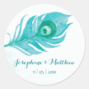 Recherche de peacock wedding autocollants Aquarelle