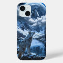 Recherche de loup sauvage iphone coques Lune