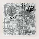 Zoek naar zwart witte tekeningen puzzels Modern