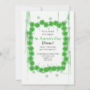 Recherche de de jour de st patrick s invitations Vert et blanc
