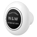 Recherche de monogramme boutons et poignées de porte Décoré d'un monogramme
