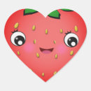 Recherche de fraise kawaii autocollants Coeur