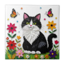 Recherche de smoking carreaux Chat noir et blanc
