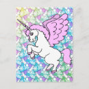 Recherche de motif de licorne cartes postales Pour enfants