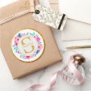 Recherche de monogramme i autocollants Floral