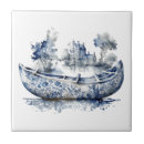 Recherche de bleu de delft carreaux Aquarelle