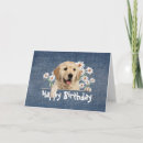 Recherche de chiot bleu vœux cartes Récupérateur doré