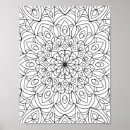 Recherche de mandala noir et blanc posters Coloration adulte