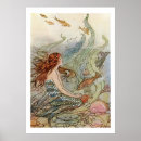 Recherche de vintage mermaid posters Conte de fées