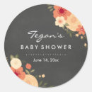 Recherche de baby shower floral moderne autocollants Mignon