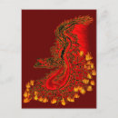 Recherche de dragon rouge cartes postales Japonais
