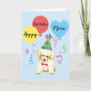 Recherche de le caniche standard vœux cartes Chiot