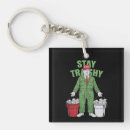 Zoek naar vuilnis sleutelhangers Troep