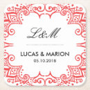 Recherche de coral dessous de verres Monogramme