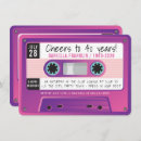 Recherche de cassette tape invitations Rétro