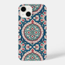 Recherche de motif oriental iphone coques Bleu