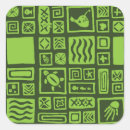 Recherche de visage abstrait autocollants Coloré