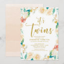 Recherche de jumeaux baby shower invitations Calligraphie