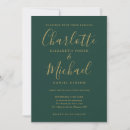 Recherche de simple emerald green mariage invitations Classique