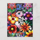 Recherche de oiseau abstrait cartes postales Floral