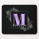 Recherche de floral violet tapis souris Initiale