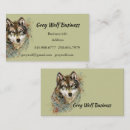 Recherche de loup et cartes visite Faune