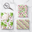 Recherche de fleurs hawaïennes papier cadeau Vert