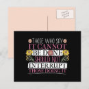 Recherche de humour de femmes cartes postales Sarcastique