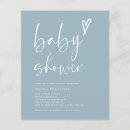 Recherche de dusty blue baby shower invitations Calligraphie