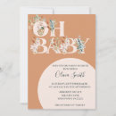 Recherche de boho floral baby shower invitations Élégant