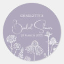Recherche de fleurs lilas autocollants Bride