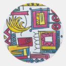 Zoek naar primaire kleuren stickers Geometrisch