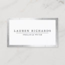Recherche de blanc argent cartes visite Simple
